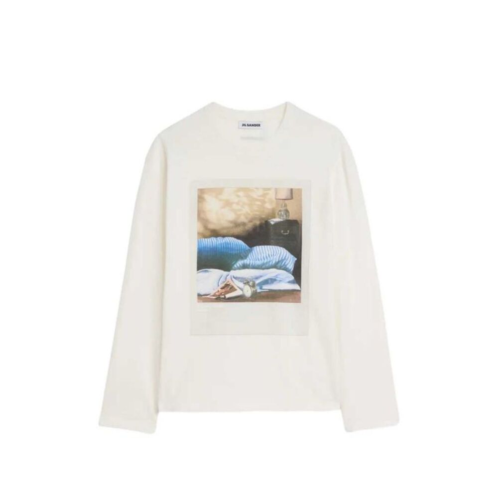 Jil Sander Men Cotton Crew-Neck T-Shirt - Picture 1 of 4